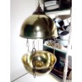 Unusual Brass pendulum Lamp with hanging Bowl. They can be separated and hung alone.