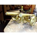 Two 1.1kg EA. Impressive Very Heavy Solid Brass Canon`s.  Size of Each: 230mm long x 75mm wide.