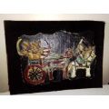 Antique Soldiers at war in a chariot plus Worrior on horse. Cast in a hard composite metatial.