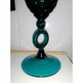 A Large Stunning light Turquoise blue wave  glass. A real beauty.