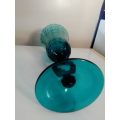 A Large Stunning light Turquoise blue wave  glass. A real beauty.