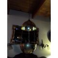 Unusual Brass pendulum Lamp with hanging Bowl. They can be separated and hung alone.