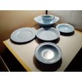 6 Antique `Grindley` Lupin Petal England crockery items. Jug and 5 plates/bowles.