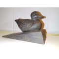 A Collectible Cast Iron Duck door stopper.