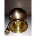 Large and Solid Brass Rose Water or Insence Burner. Size: 34.5cm. Tall.