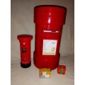 2 x Red Toy Post Office Royal Mail Money Banks. Size: Big one 35cm , Small one 20cm Tall.
