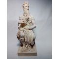 A vintage signed `A Santini` Moses. A replica of Michelangelo`s Moses in St Pieter in Rome.