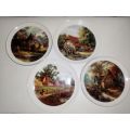 4 Constantia wall plates as a set. 2 rim`s are Gold Gilded.