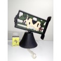 A Vintage Wall Hanging Cow bell motif with a clear ring. Size: 210mm Wide x 220mm High