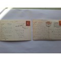 Vintage postcards from 1950 and 1952