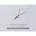 The Plain S925 Silver Cross Necklace