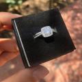 The S925 Silver 1.25 Ct. Clear CZ Cushion Cut Engagement Ring + 1 Wedding Band