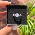 The Sterling Silver 1.25 Ct. Twisted Oval Engagement Ring