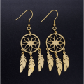 The Surgical Steel Flower Dream Catcher Earrings (Silver or Gold)