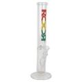 QUALITY ROOR BRAND THICK CLEAR GLASS BONG WITH ROOR PRINT