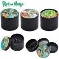 RICK and MORTY 4 PIECE METAL HERB GRINDER UNIQUELY DESIGNED FOR BETTER QUALITY SMOKING EXPERIENCE