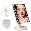 Woman Makeup Mirror Touch Screen 22/16 LED Cosmetic Mirrors 360°Rotating Folding