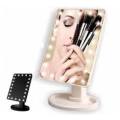Woman Makeup Mirror Touch Screen 22/16 LED Cosmetic Mirrors 360°Rotating Folding