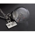 JEWELRY MAGICAL MAKE A WISH GLASS PENDANT WITH DANDELION SEEDS - SALE TWO WEEKS ONLY!!!