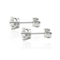 9K White Gold Stud Earrings With 0.66 Ct Lab Grown Diamonds