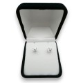 9K White Gold Stud Earrings With 1.18 Ct Lab Grown Diamonds