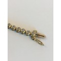 9kt Yellow Gold Ladies Diamond Tennis Bracelet 1.12 cts