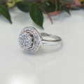 White Gold Diamond Halo Ring #1001