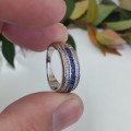 Blue Sapphire and Diamonds Ring #1036