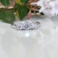 #Bargain !! 3 Stone Diamond Ring #1038