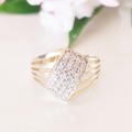 Gorgeous CZ Gold Dress Ring #1037