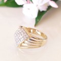 Gorgeous CZ Gold Dress Ring #1037