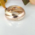 Collectible Vintage Cartier Tri Band Gold Ring #1071
