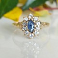 CZ and Yellow Gold Ring #1088