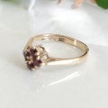 Gold and Garnet Dress Ring #1092