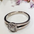 White Gold Diamond Ring #1125