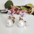 Pearl & Diamond Earring Set #1127