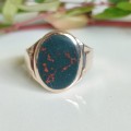 Vintage Yellow Gold & Bloodstone Ring #1141