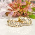 Yellow Gold & Diamond Earrings #1162