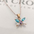 Gemstone Butterfly & Necklace in 9ct Gold #cc008