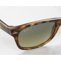 USED RAY-BAN P NEW WAYFARER SUNGLASSES - MODEL CODE RB2132 894/76 52-18 INCLUDING THE CASE