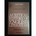 A Critical History of English Literature  /   David Daiches (Volume 3)