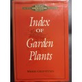 Index of Garden Plants/ Mark Grifftths