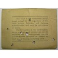 SAR SAS School Term Concession Ticket Used 1947 78mm x 56mm