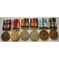 Full Size Medal Set of Six with Full Size Cunene Bar