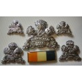 Armoured Corps Cap, Collar & Mess Dress Collar Badges w/ Large Type Beret Bar No Bolts / Pins