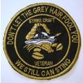 SA Navy Strike Craft Veteran Badge Embroidered on Material 87mm