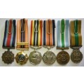 Miniature Medal Set of Six with Miniature Cunene Bar