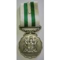 Full Size SADF Good Service Medal 20 Years Silver Marked S925 SAM Nr on Rim Uniface Susp 1986 Ribbon