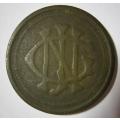Token (Glencoe) Mine Stores Brown Celluloid 28.1mm Hern 232aa Poor Condition