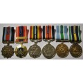 Full Size Medal Set of Six with Full Size Cunene Bar